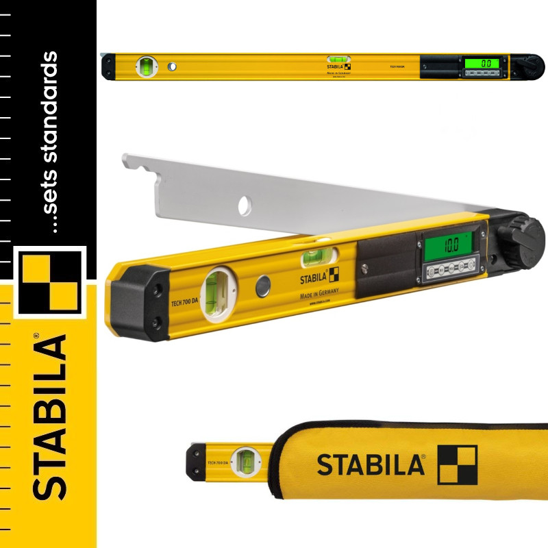 Stabila Poziomica aluminiowa elektroniczna z kątomierzem 80cm TECH 700 DA 19018