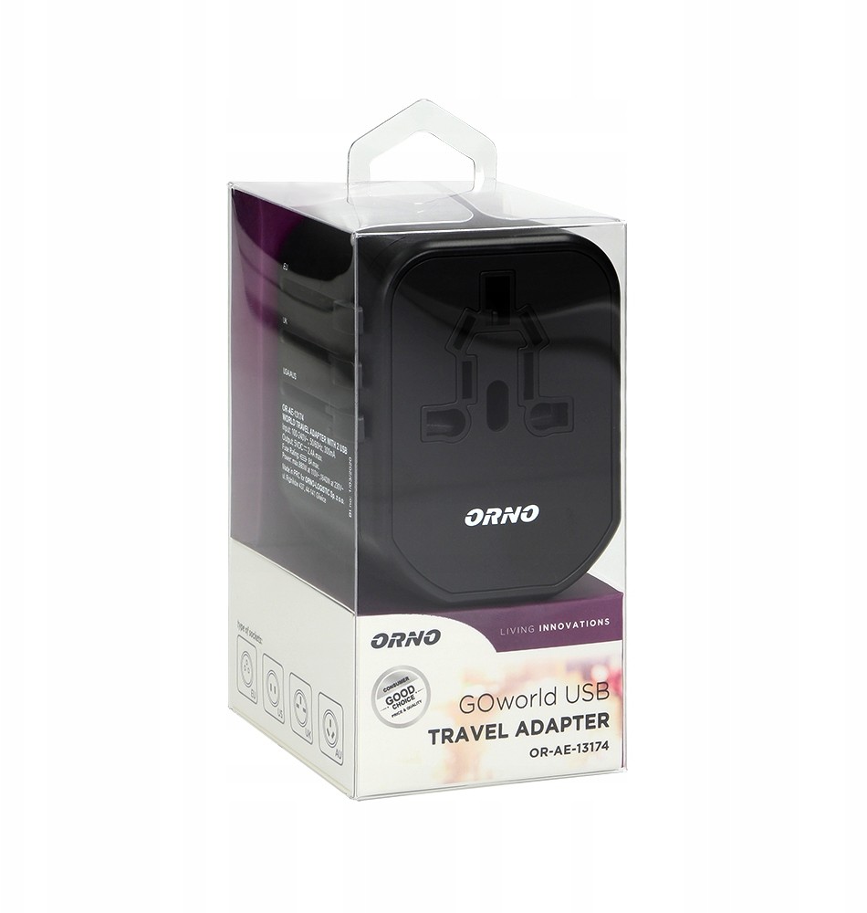 Uniwersalny Adapter Podróżny Do 200 Krajów Usb 5V