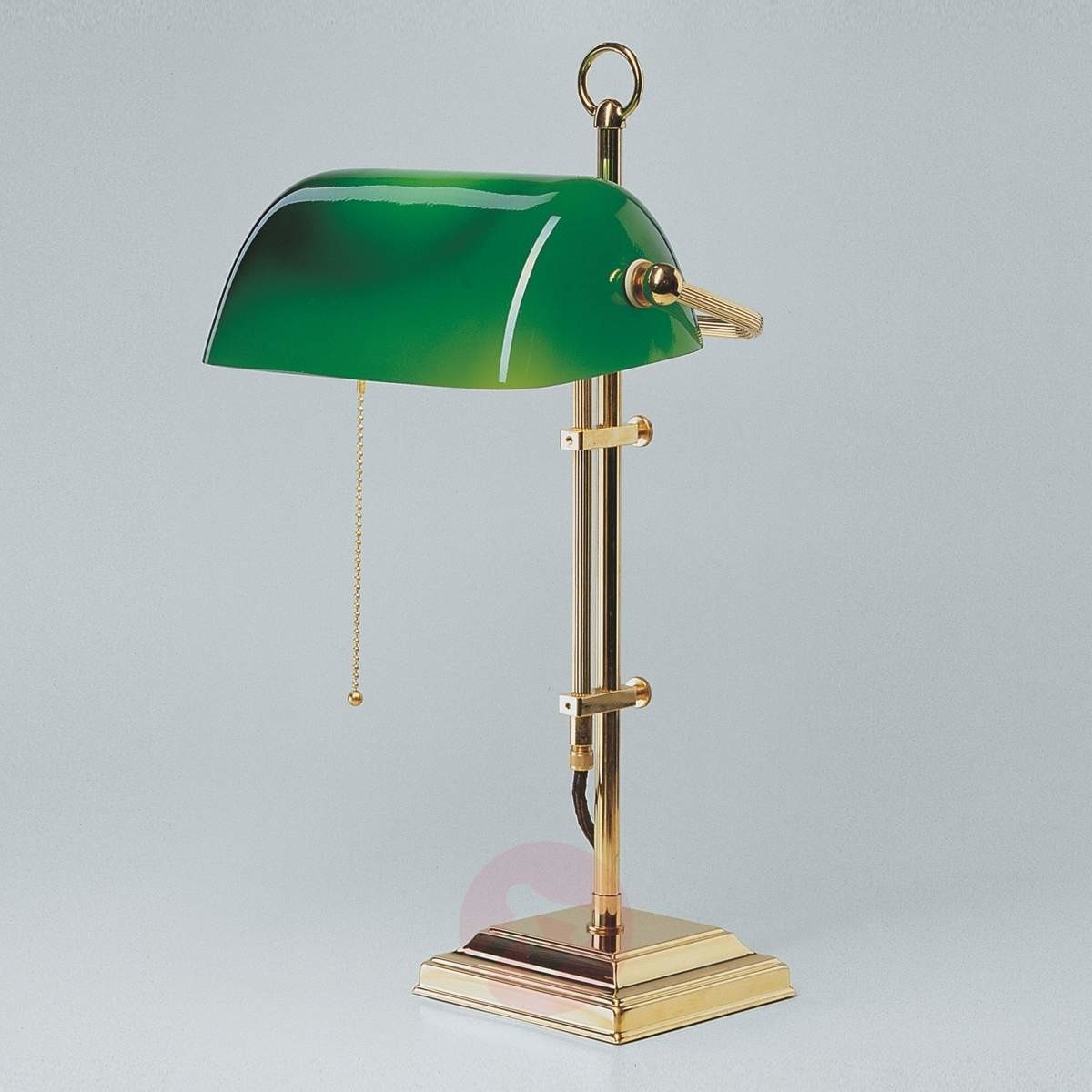 BERLINER MESSINGLAMP Berliner Messinglampen Lampa bankierska GITA z polerowanego mosiądzu