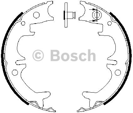 BOSCH Zestaw szczęk hamulcowych, hamulec postojowy 0 986 487 680