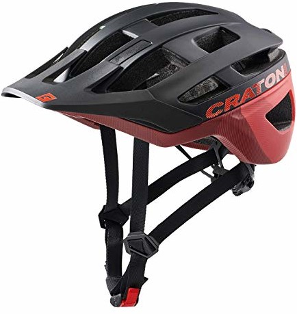 Cratoni Helmets Helmets AllRace kask rowerowy, czarno-czerwony, rozmiar S-M 52-57