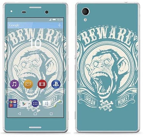Sony Royal Sticker Royal tatuaż ścienny RS. 108569 samoprzylepny do M4 Aqua z motywem Urban Monkey RS.108569
