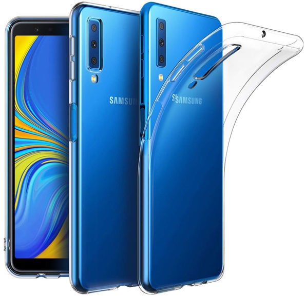 4kom.pl Etui silikonowe przezroczyste do Samsung Galaxy A7 2018 A750 03303