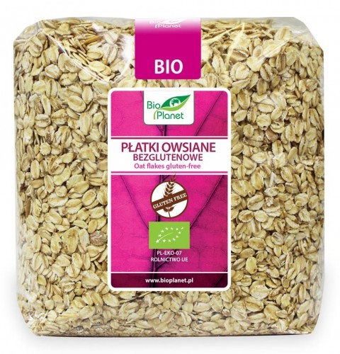 Bio Planet seria RÓŻOWA (płatki, otręby, musli) PŁATKI OWSIANE BEZGLUTENOWE BIO 1 kg - BP-5902488066095