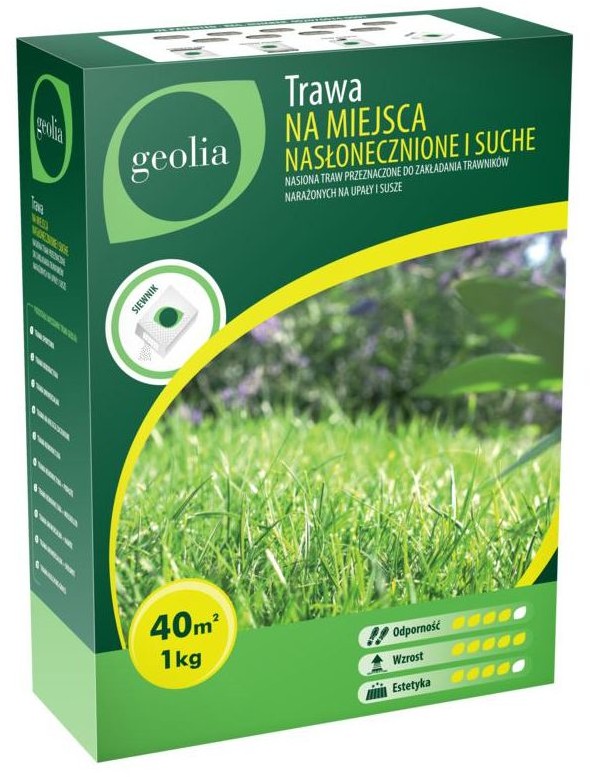 GEOLIA Nasiona trawy na miejsca nasłonecznione 1kg Geolia