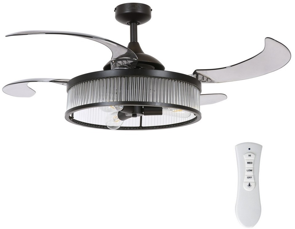 FANAWAY FANAWAY 212928 - LED Wentylator sufitowy CORBELLE 3xE27/4W/230V czarny