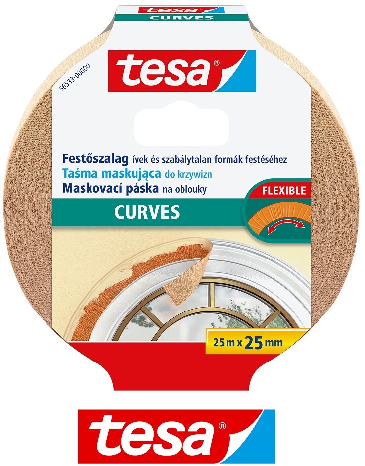 Tesa Taśma maskująca malarska do krzywizn 25mx25mm
