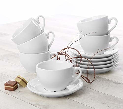 Holst Porzellan Holst Porcelana CL 004 FA10 Cappuccino Set Classico 0,20 l z UTA 114, 6 jednostek, porcelana