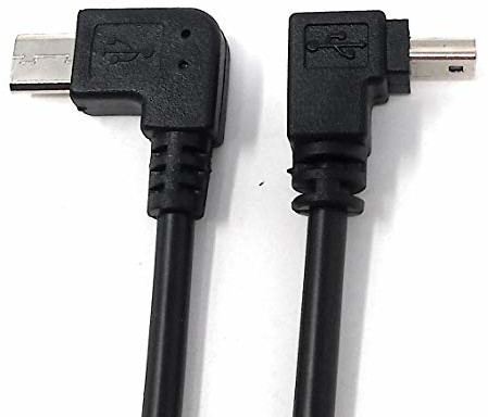 System-S System-S Kabel USB 2.0 22 cm Mini B wtyczka na wtyk Micro B kątowy czarny 72333555