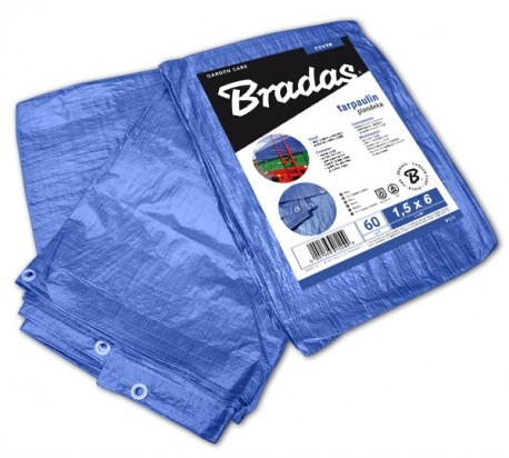 Bradas Plandeka wzmacniana Okryciowa Niebieska 1,5 x 6 m 60g/m2 7859 PL1,5/6