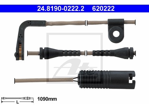 ATE Styk ostrzegwaczy, zużycie okładzin hamulcowych 24.8190-0222.2