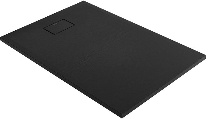 Oltens Bergytan brodzik prostokątny 120x80 cm RockSurface czarny 15103300