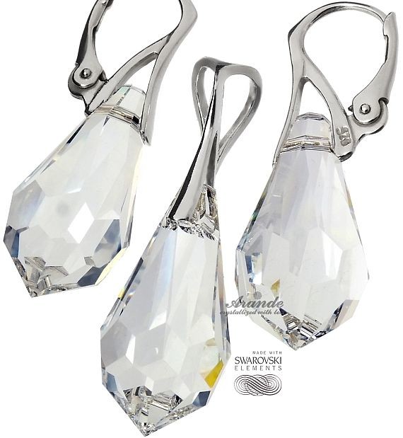 Arande SWAROVSKI piękny komplet CRYSTAL 22 MM SREBRO 4248589152