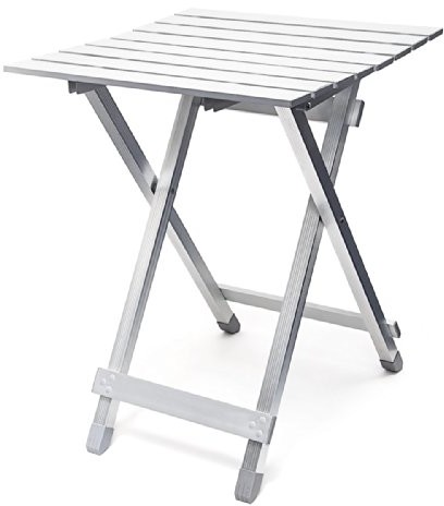 Relaxdays składany jako stolik pomocniczy odporny na warunki atmosferyczne HBT: 61 x 49,5 x 47,5 cm na stolik w ogrodzie jako taboret do ogrodu na biwak grillowanie urlop itp. wykonana z wytrzymałego  10018248