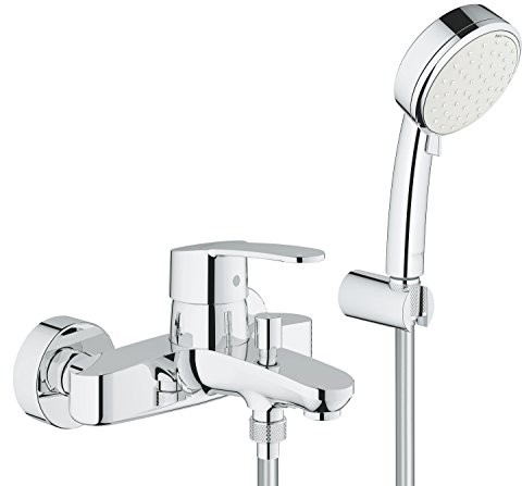 Grohe jednouchwytowa bateria wannowa bateria Eurostyle C 33592 z uchwytem ściennym chrom zestaw 3359220A