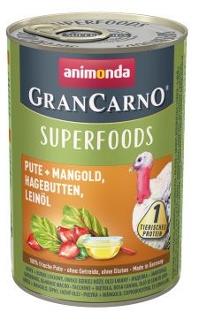 Animonda Pakiet GranCarno Superfoods Mokra Karma Dla Psów Mix Smaków 4 x 400 g