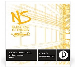 D'Addario D'Addario NS Electric Cello Struna do wiolonczeli elektrycznej D 4/4 Medium Tension NS512