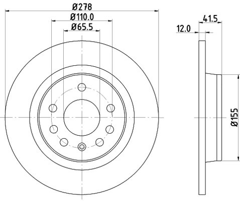 HELLA PAGID Tarcza hamulcowa PAGID 8DD355109-211