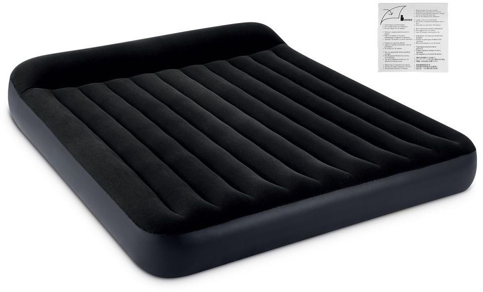 Intex Materac Dmuchany Welurowy Łóżko 203x152x25 Intex 64150 z Pompką 230V MUMO64150