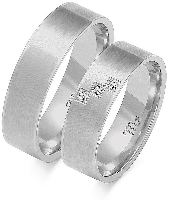 Złoty Skorpion Obrączki ślubne z białego złota O119 Au-O119