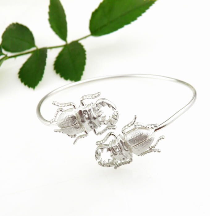 Venus Galeria Bransoletka srebrna ze skarabeuszami