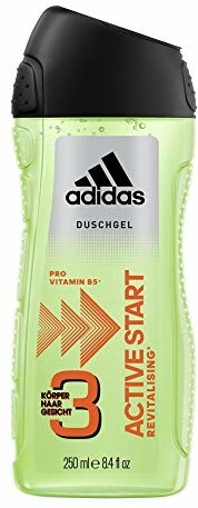 adidas Adidas Active Start dla mężczyzn żel pod prysznic 3w1, 1 opakowanie (1 x 250ml)