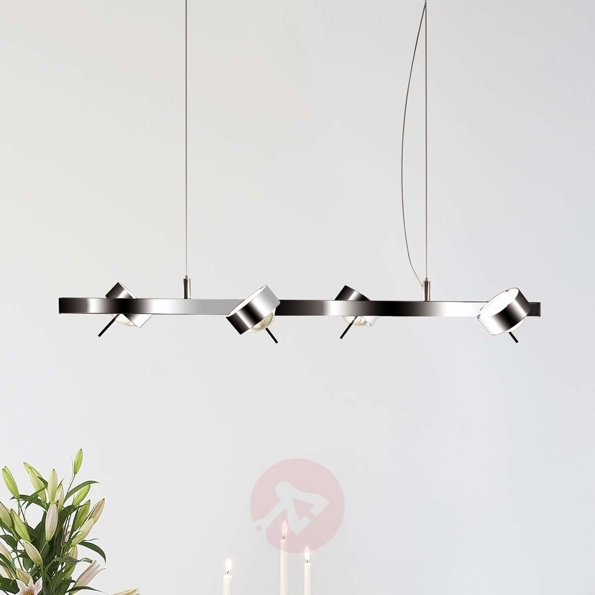 Lampa wisząca PUK QUARTETT, Chrom