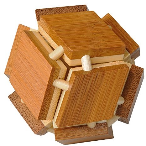 Fridolin gigamic bambus-puzzle magiczne Box IQ-Test knobel części drewniane