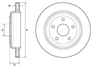 Delphi Tarcza hamulcowa BG4802C