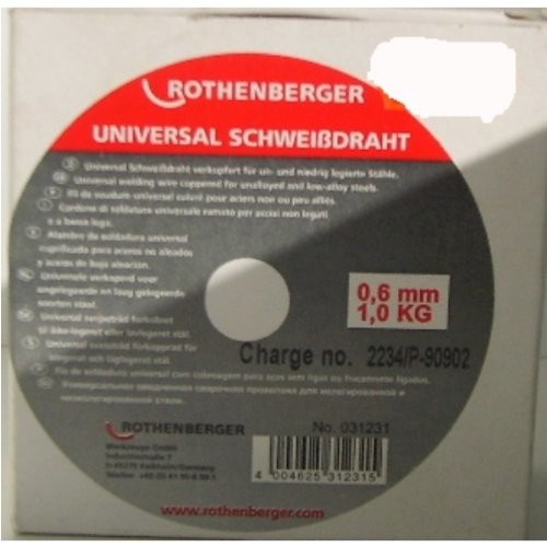 Rothenberger Industrial Rothenberger drut spawalniczy spawania akcesoria  0,6 mm 31231