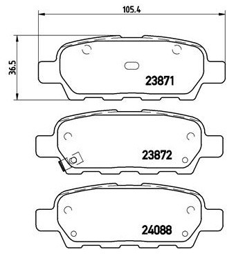 BREMBO Zestaw klocków hamulcowych, hamulce tarczowe P 56 046