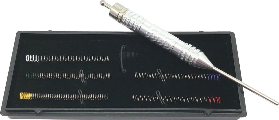 Sprężynowa sonda magnetyczna do lokalizacji punktów akupunktury, terapii punktów spustowych i akupresury ucha z regulacją siły nacisku - Tsumo-Shin (A 9632587520