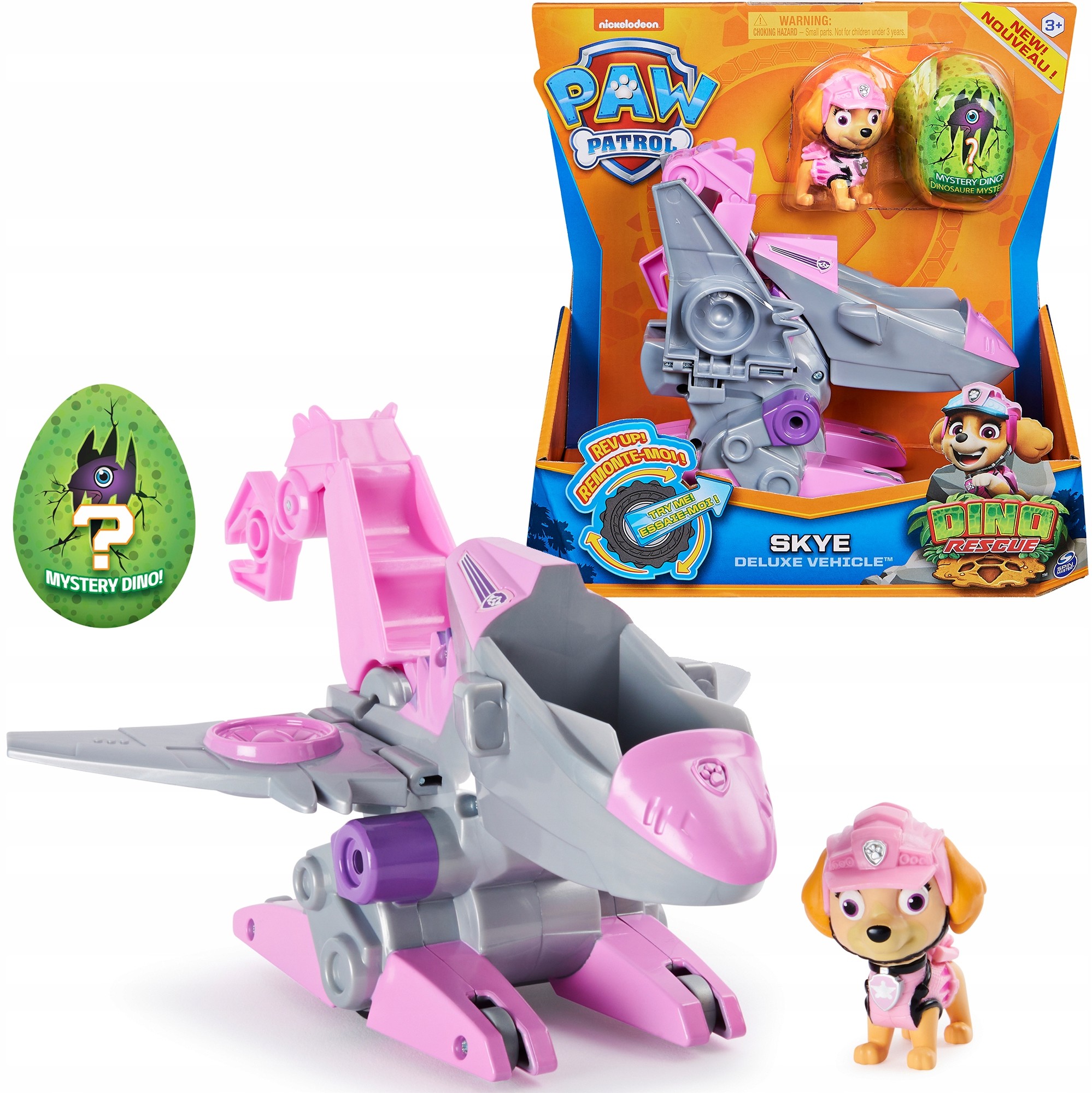 PSI PATROL Skye Figurka Dino Rescue + Pojazd