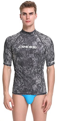 Cressi Mężczyźni Rash Guard do pływania surfowania po Internecie nurkowania-krótkie rękawy, niebieski, S/2 (48) XLW478702