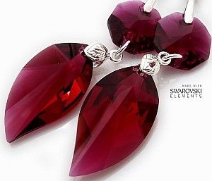 Swarovski Nowe! Piękne Kolczyki Ruby Jolie