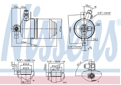 NISSENS Osuszacz, klimatyzacja 95077