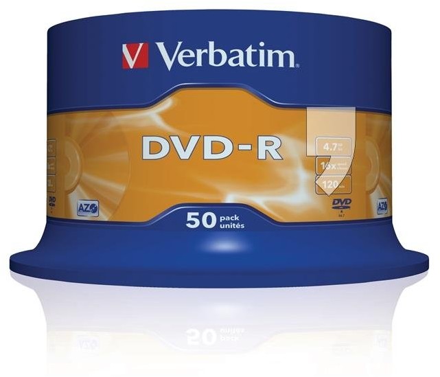 Verbatim Płyty DVD-R AZO Matt Silver, 4.7 GB, 16x, 50 szt.