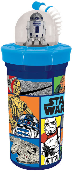 Dajar Kubek Dla Dziecka Plastikowy Ze Słomką Disney Star Wars Niebieski 420 Ml
