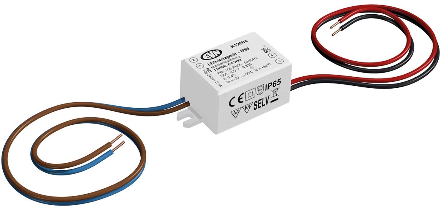 BCS EVN Zasilacz 12V 0,1-4W, IP65, 100-240V/AC