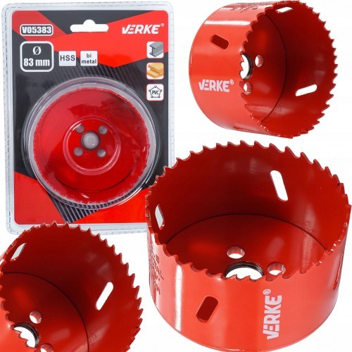VERKE OTWORNICA KORONKA BIMETALOWA 83mm DO METALU DREWNA V05383