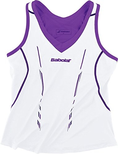 Babolat Damska TOPS Tank Match Performance, biały, S (41S1418-101)