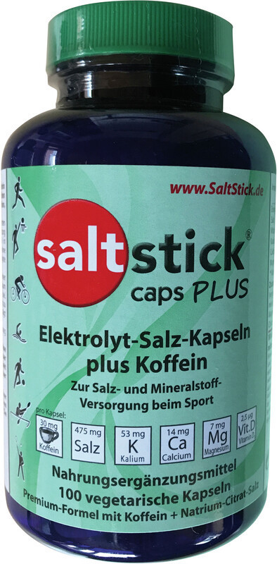SaltStick SaltStick Caps PLUS 100 kapsułek, with Salt and Minerals Coffein + Sodium Citrate  2020 Suplementy fitness