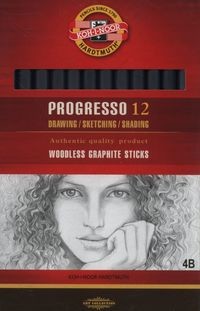 Koh-i-noor Ołówek grafitowy 4B Progresso 12 sztuk