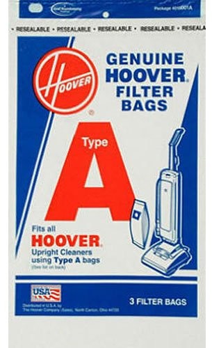 Hoover 4010001 A Type A Vacuum Bags, 3 Bags 4010001A