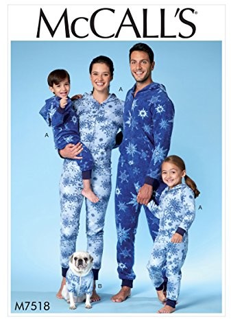 McCall's Patterns mccall 's Patterns męski/damski płaszcz chłopca//dziewcząt/dziecko kostium i psy, wielobarwny, rozmiary S-XL MC7518ADULT