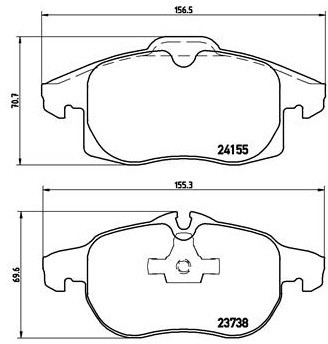 BREMBO Zestaw klocków hamulcowych, hamulce tarczowe P 10 011