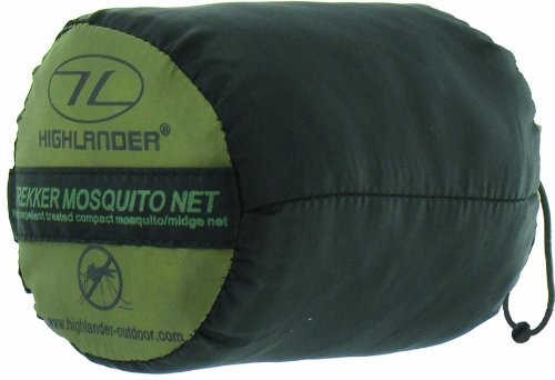 Highlander Trekker Insect Repellent poliester Mosquito Net, zielony, jeden rozmiar 5034358160098