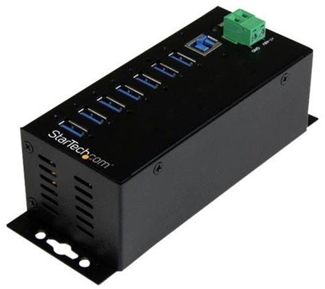 Startech com com 7-Port Industrial USB 3.0 Hub with External Power Adapter - hub - 7 ports USB hub - 7 - Czarny HB30A7AME