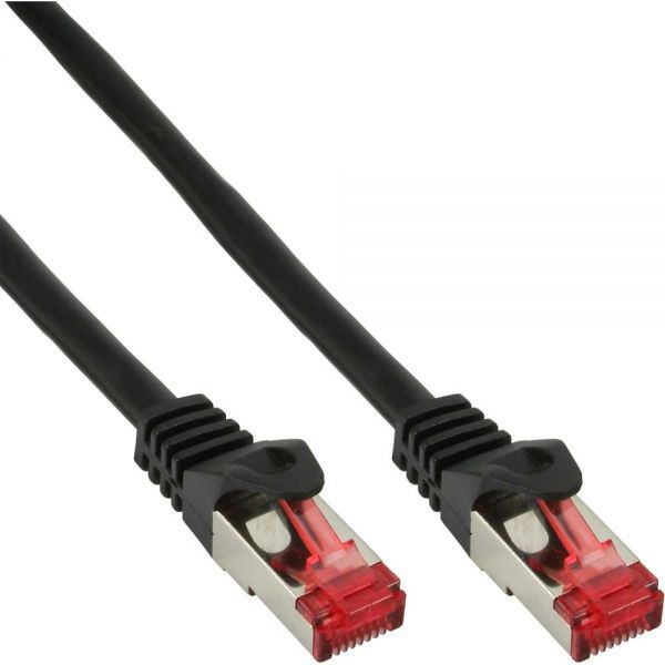 InLine Patchcord S/FTP PiMF Cat.6 250MHz PVC czarny 1m 76411S