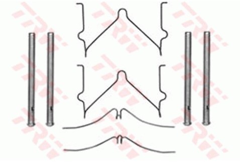 TRW Zestaw akcesoriów, klocki hamulcowe PFK288